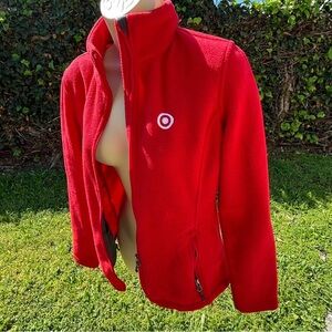 Thick fleece zip-up jacket with Target logo